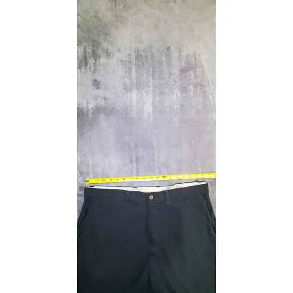 Tommy Bahama Shorts Mens Sz 35 Black Silk Cotton Flat Front Casual Summer C16 - Picture 5 of 11